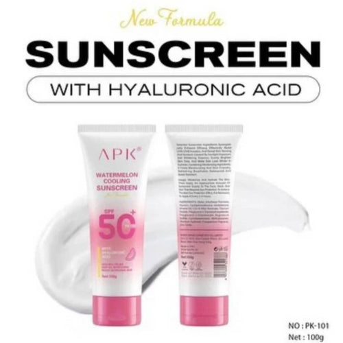 APK Watermelon Cooling Sunscreen SPF 50+ Hydrating &amp; UV Protection