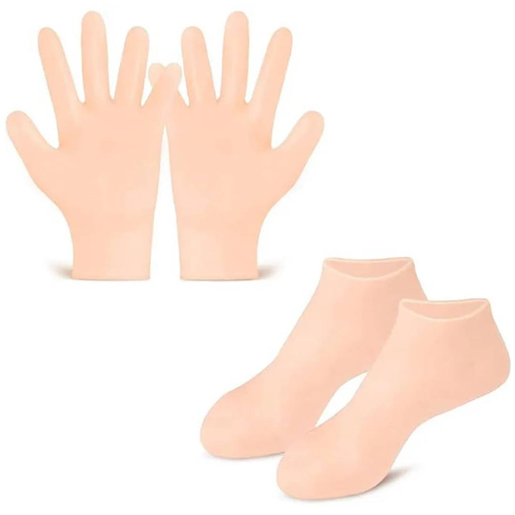 Silicone Exfoliating Foot and Hand Socks Gloves Set