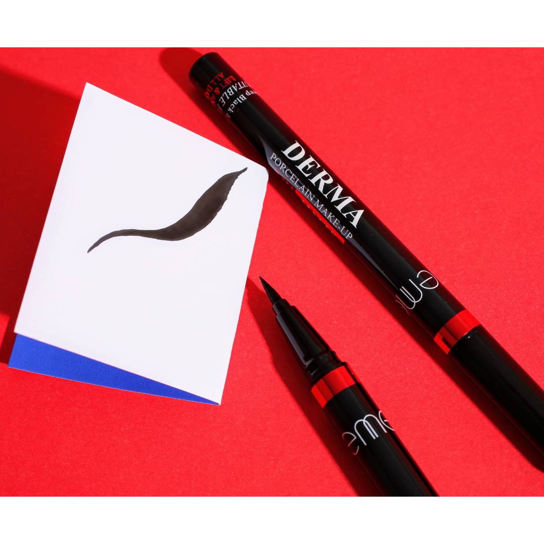 Emelie Derma 24 hour Waterproof Matte Marker Eyeliner Pen - BLACK