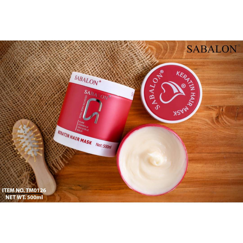 Sabalon Keratin Hair Shampoo Conditioner And Mask 3Pcs Deal + Sabalon Hold Strength Vertical Hold Styling Gel (FREE))
