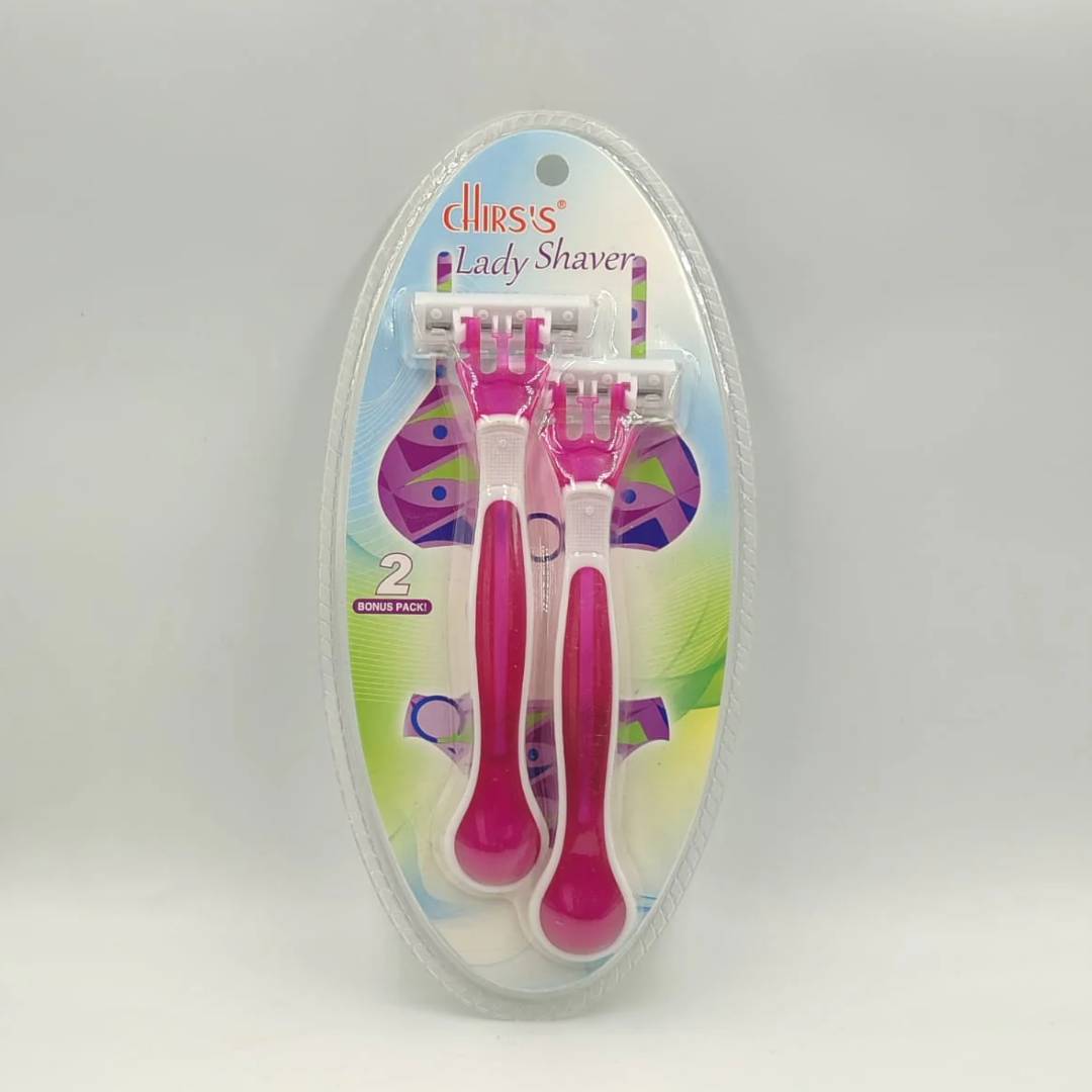 Chirss Lady Shaver 3 Layer Shaver Disposable Razor For Woman Pack Of 2