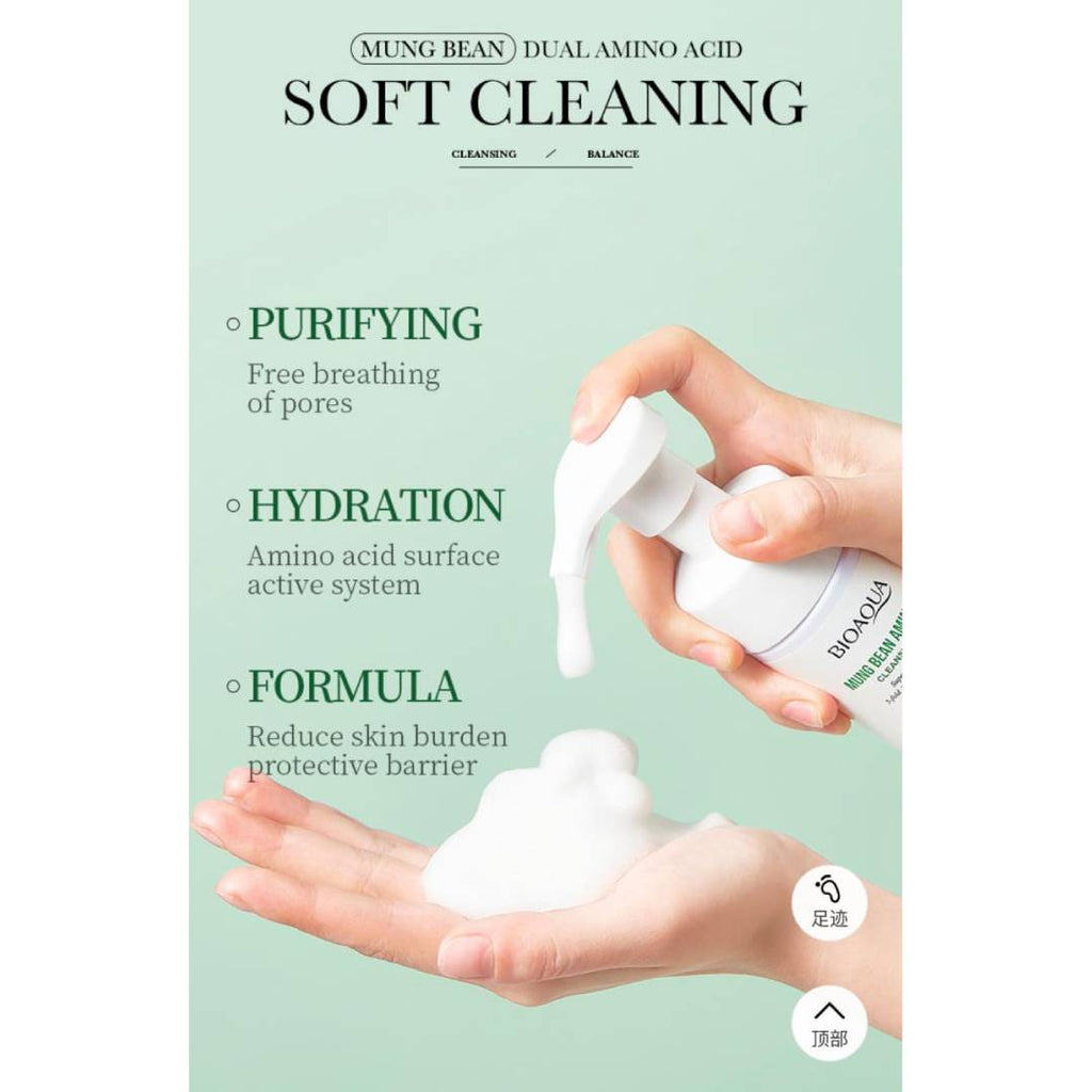 BIOAQUA Mung Bean Amino Acid Cleansing Moisturizing Cleanser 150ml