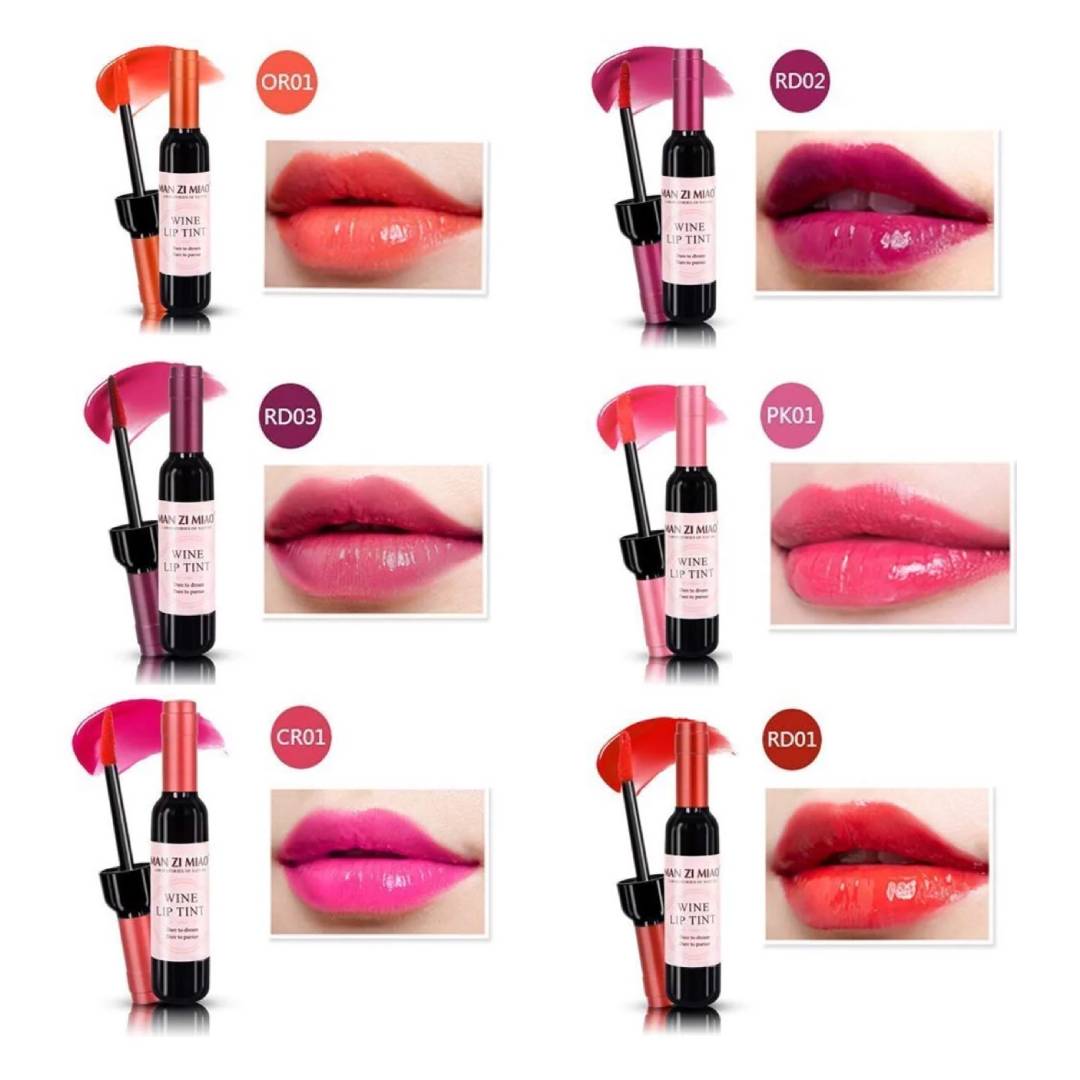 Vine Lip Tint Natural Liquid Long Lasting 6 Color Set