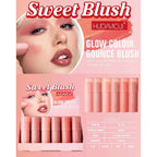 Hudamoji Sweet Blush Glow Color Bonce Blush Creamy Liquid Blusher Stick Pack of 6