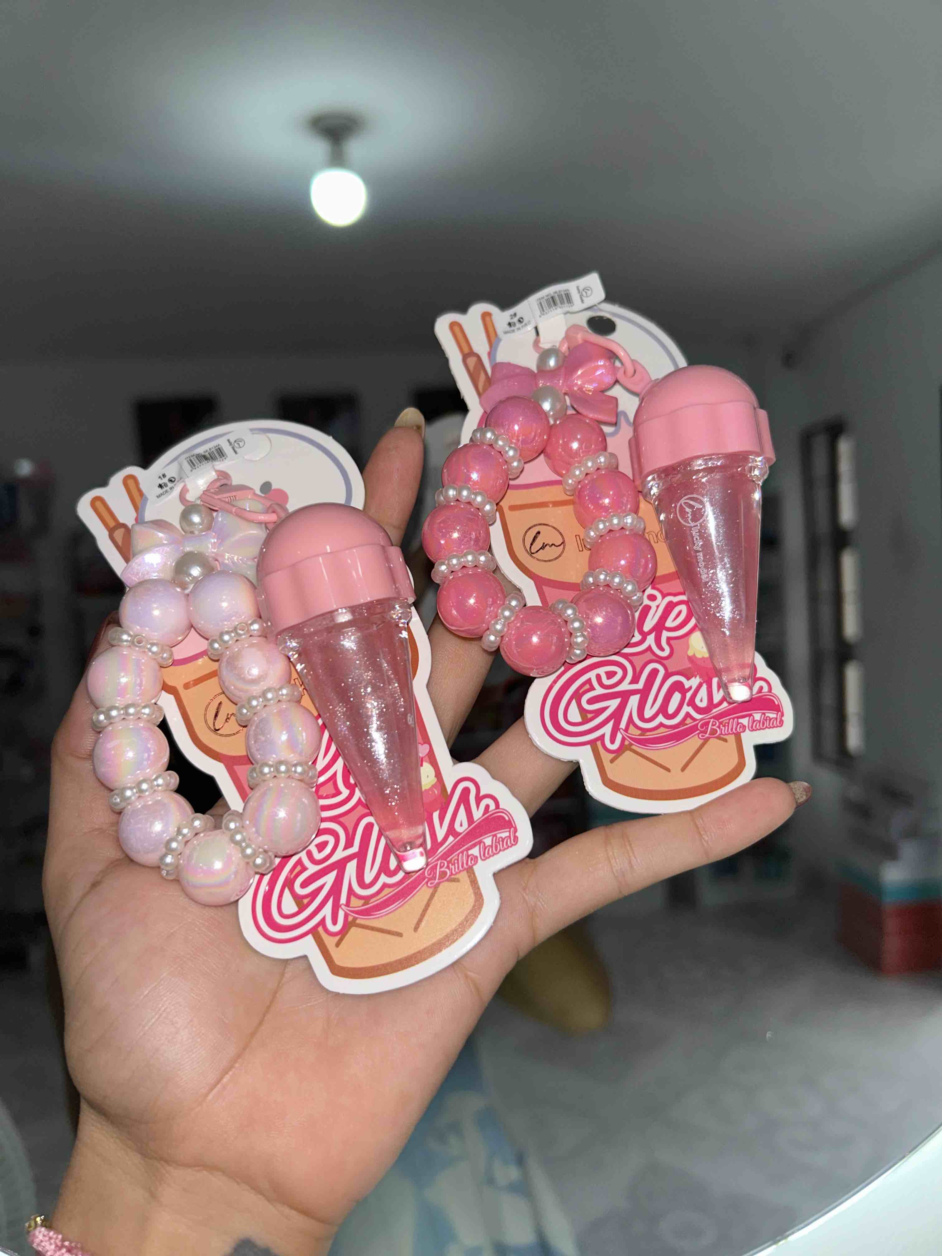 Lucky Model Ice cream Lip Gloos with New Key Chain Style