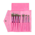 10pcs Premium Synthetic Foundation Powder Concealers Eye shadows Blush Makeup Brushes Rose Gold Cosmetic Brushes with Travel Bag