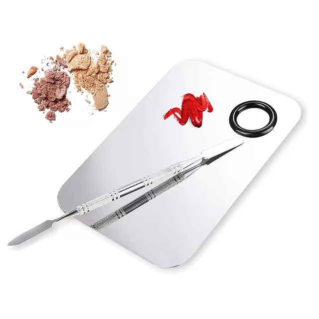 Makeup Mixing Palettes & Spatula Stainless Steel in Premium Quality