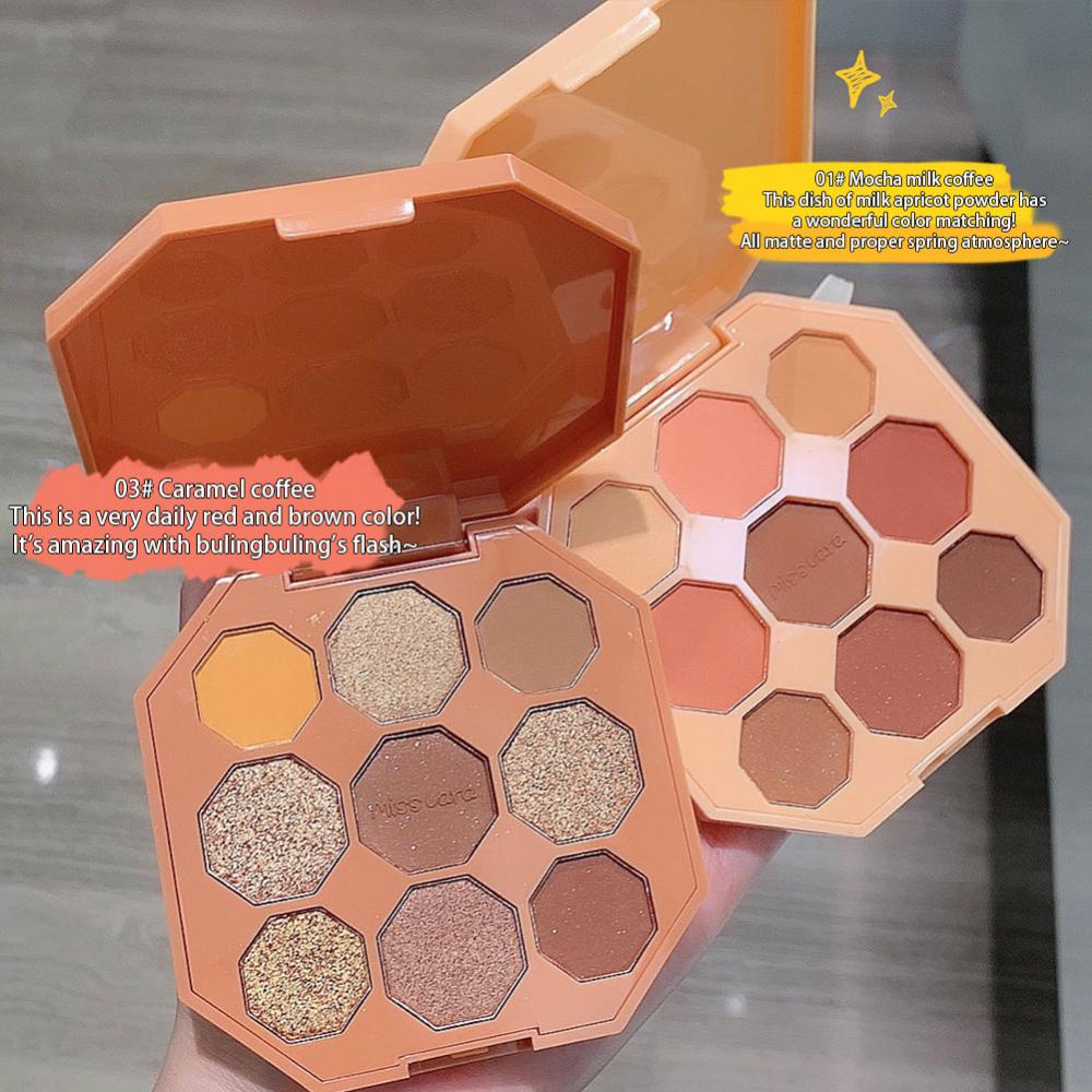 Miss Lara 9 Color Eye Shadow Palette Glitter Pearly Eyeshadow