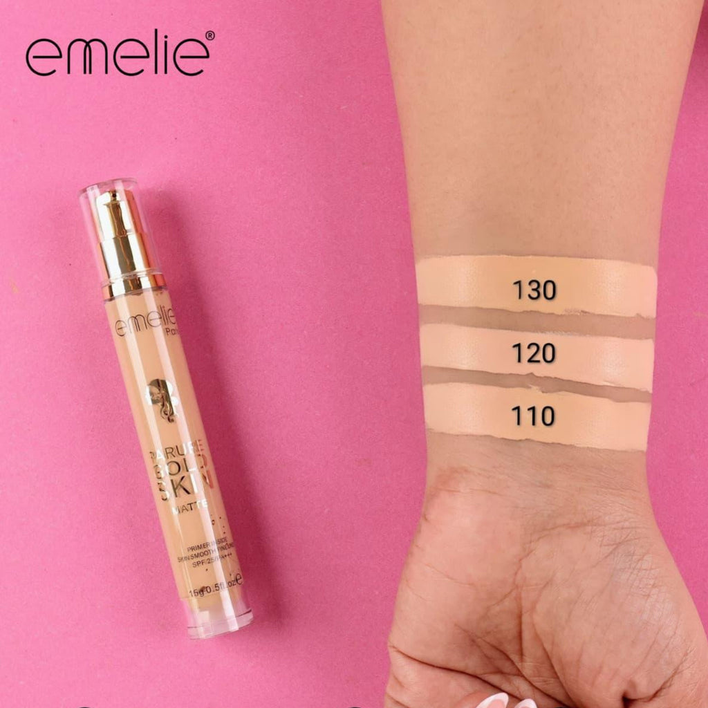 Emelie Parure Gold Skin Matte Foundation – Net 15g