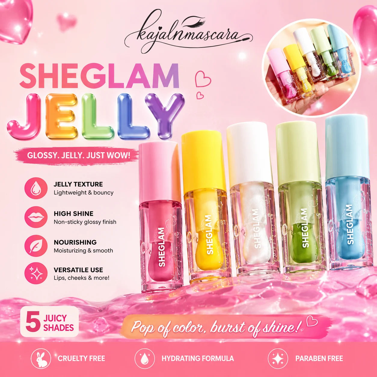 SHEGLAM Jelly Gloss Lip Gloss