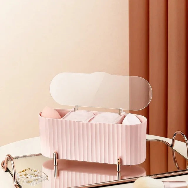 Multipurpose Desktop Makeup Brush Cotton Pads Cotton Swab Storage Box Organizer 11110