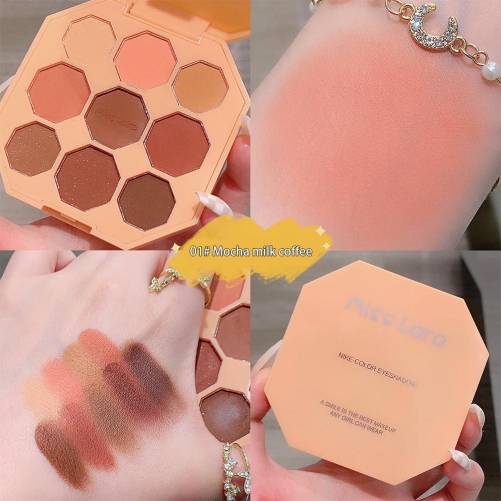 Miss Lara 9 Color Eye Shadow Palette Glitter Pearly Eyeshadow