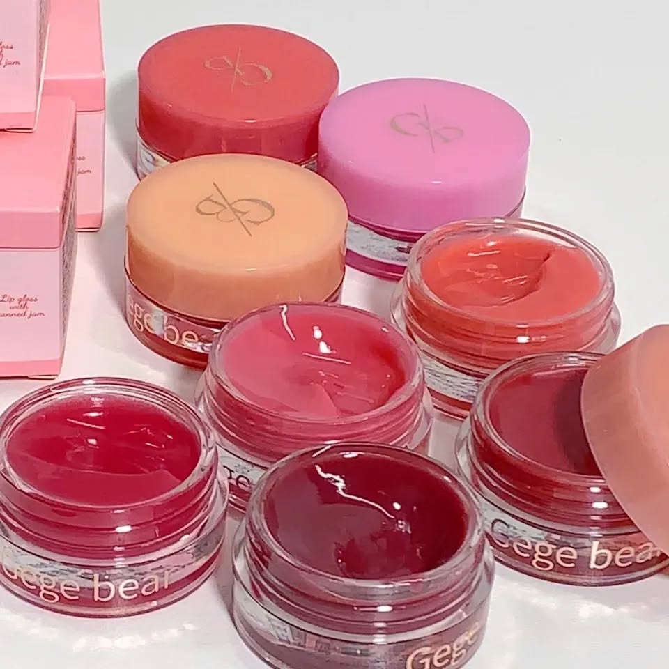 Gege Bear Jam Lip Honey Moisturizing and Shiny Lip Balm Jar