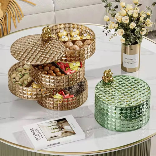 360 Rotating 4 Layer Desktop Jewelry Storage Box Organizer 14772
