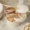 360 Rotating 4 Layer Desktop Jewelry Storage Box Organizer 14772
