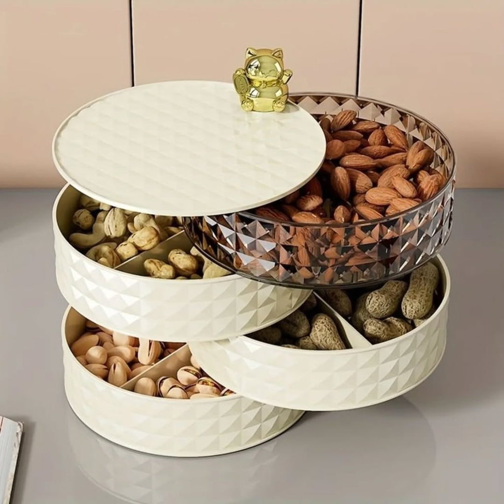 360 Rotating 4 Layer Desktop Jewelry Storage Box Organizer 14772