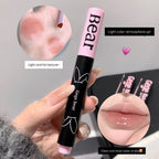 Gege Bear Heart Shape Magic Pen Moisturizing Solid Lip Gloss Lipstick 6Pcs Set