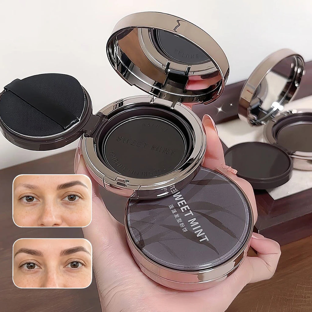 Sweet Mint Fluffy Eyebrow Compact with Puff (Black & Brown Available) – Only Available at Our Store Across Whole Pakistan