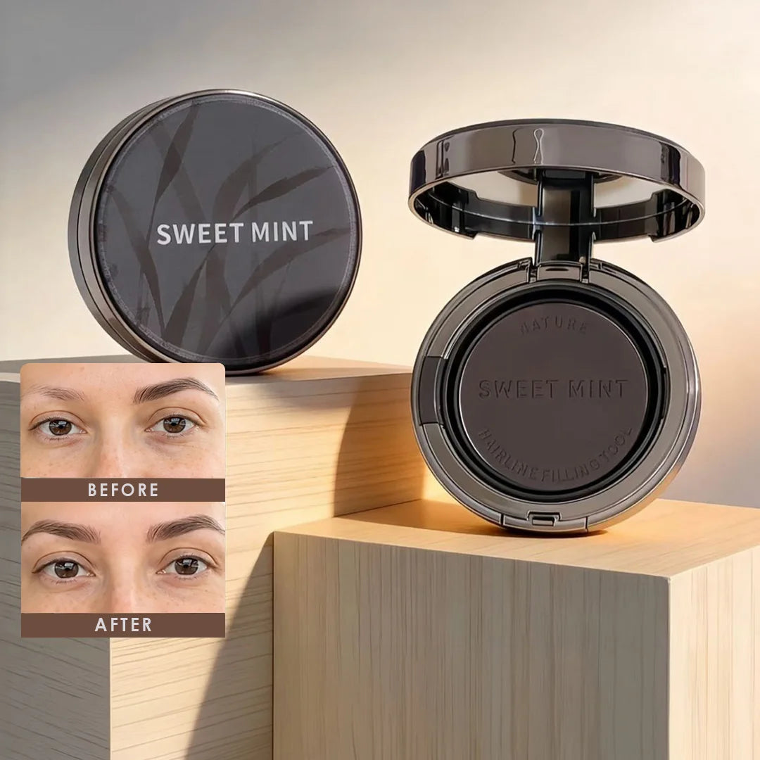 Sweet Mint Fluffy Eyebrow Compact with Puff (Black & Brown Available) – Only Available at Our Store Across Whole Pakistan