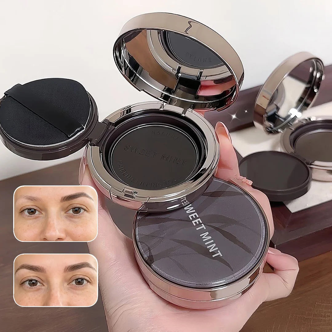 Sweet Mint Fluffy Eyebrow Compact with Puff (Black & Brown Available) – Only Available at Our Store Across Whole Pakistan