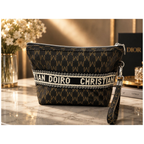 Christian Doiro Premium Designer Pouch Crafted with Stylish Modern Look Durable Finish And Elegant Wrist Strap Perfect For Daily Essentials Travel  And Luxury Fashion Styling.