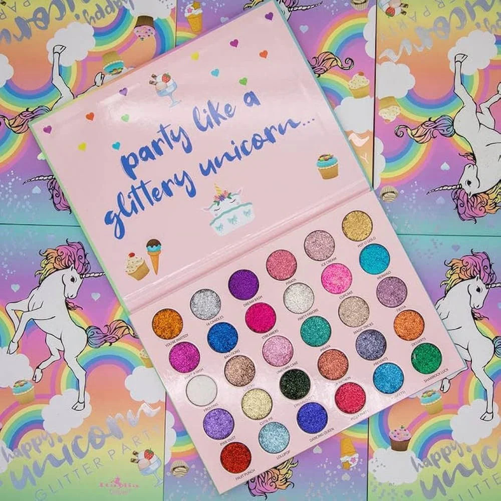 Happy Unicorn 30 Color Glitter Eyeshadow Palette