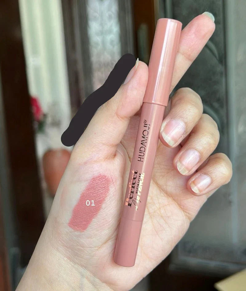 Hudamoji Lip Pencil Crayon Pefect Lip Pencil 8pcs Set