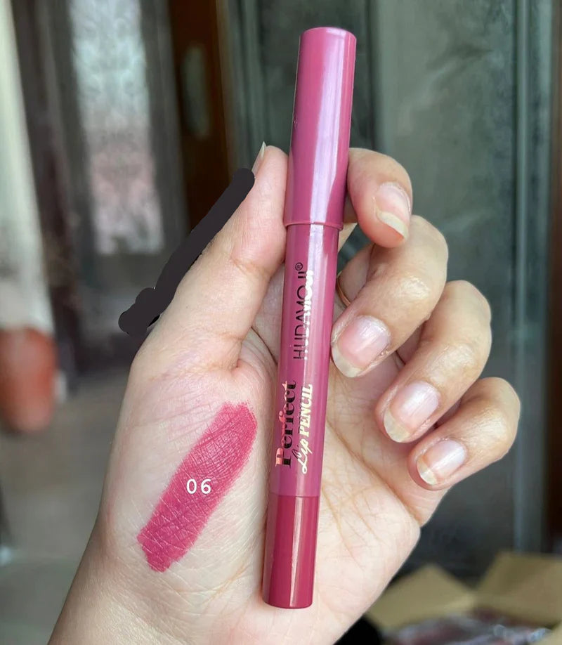 Hudamoji Lip Pencil Crayon Pefect Lip Pencil 8pcs Set
