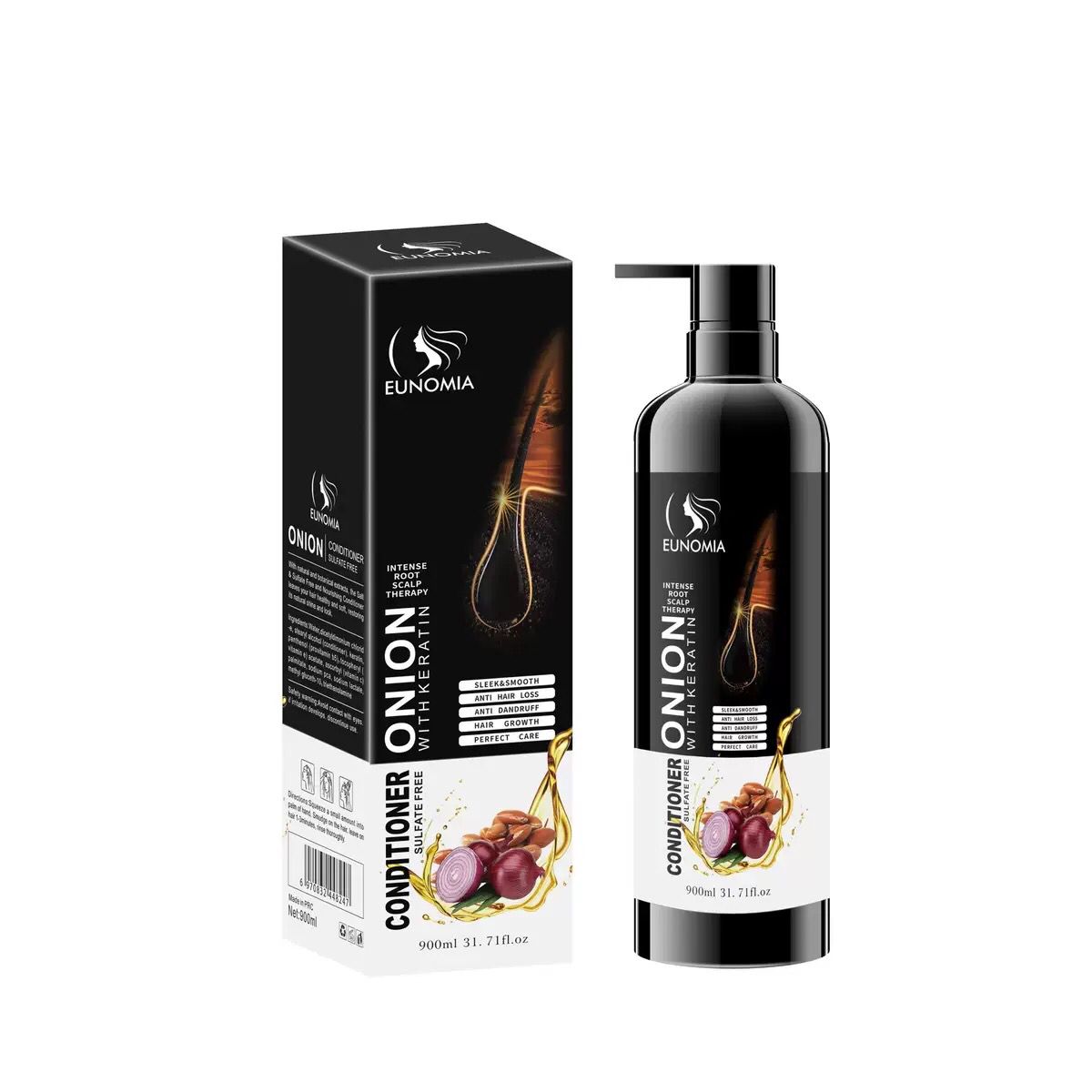Eunomia Caviar Hair Care Set  Repairing And Nourishing Protein Hair Mask Shampoo Conditioner. Shampoo/ Conditioner 900ml. Hair mask 1000g