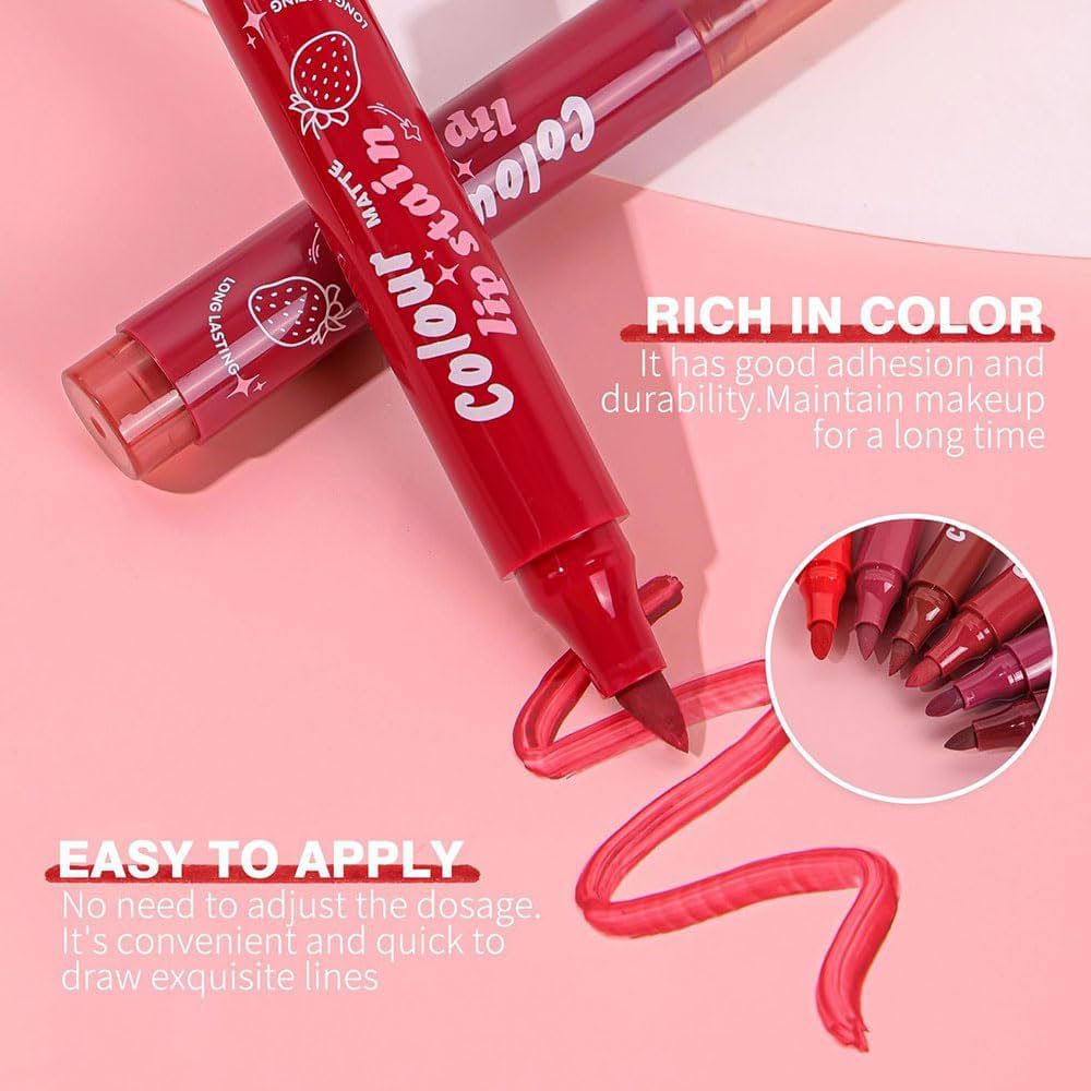Siheglan 8pcs Color Lip Marker Applicator Stain 6541