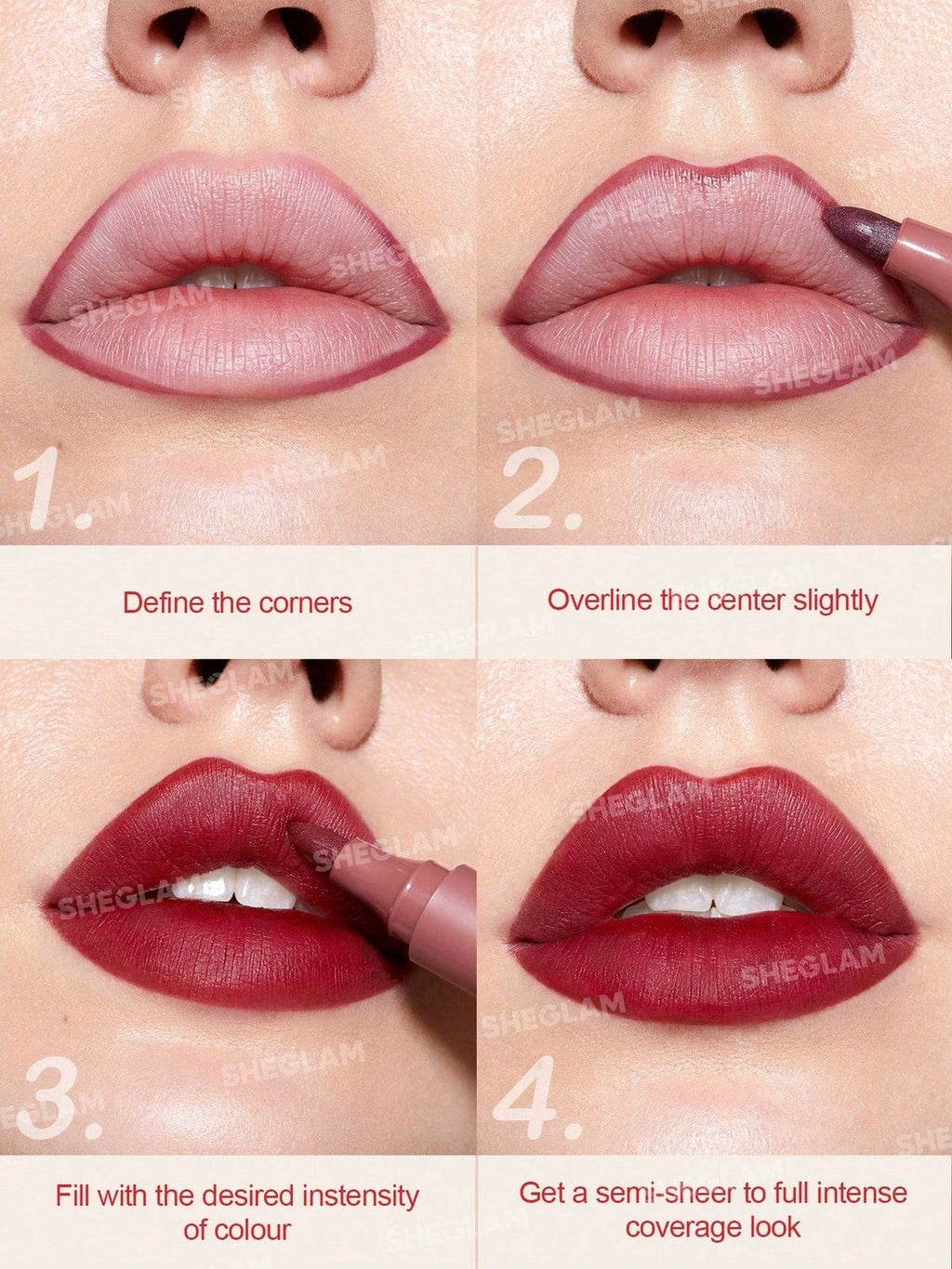 Siheglan 8pcs Color Lip Marker Applicator Stain 6541