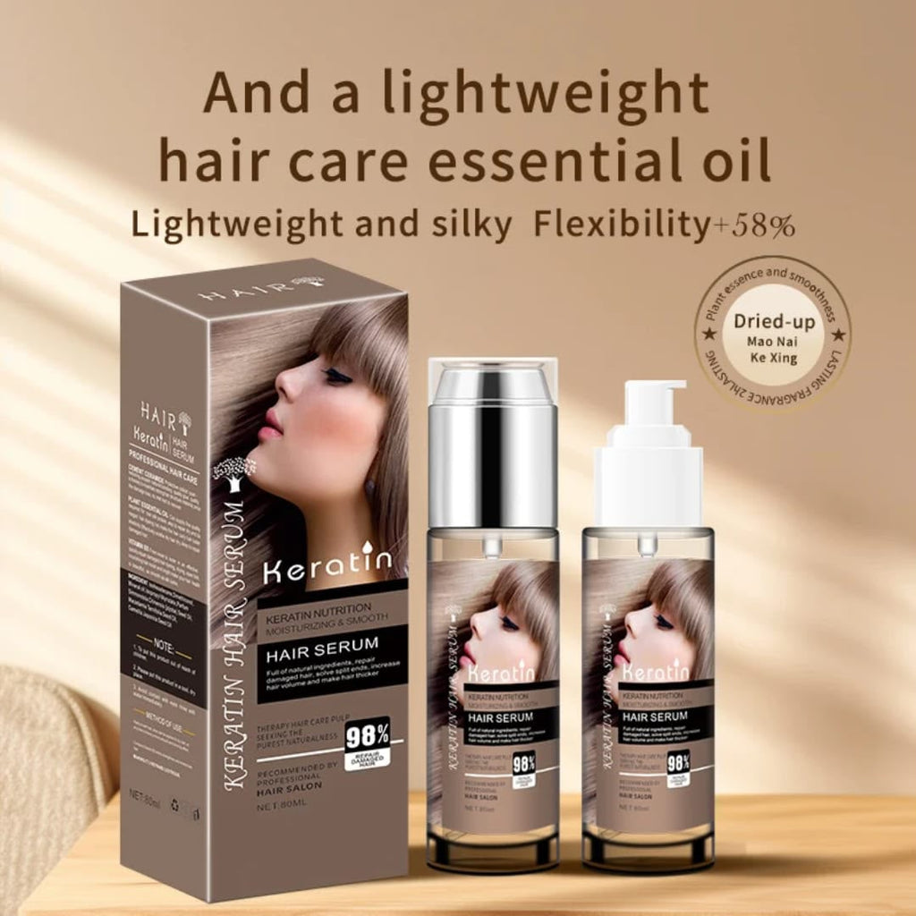 Keratin Hair Serum Oil Amino Acid Moisturizing Nourishing Hair Repairing Fluffy