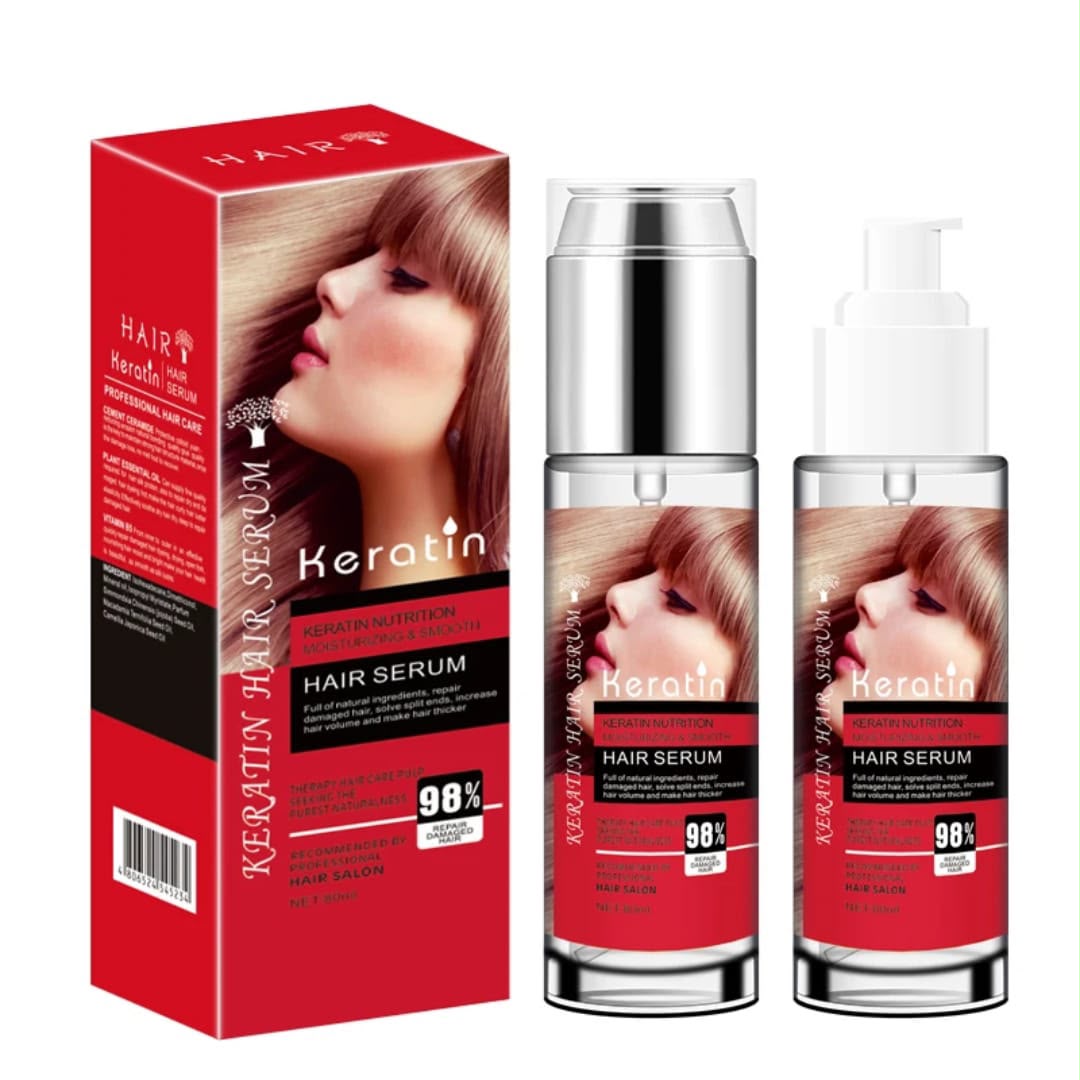 Keratin Hair Serum Strengthening Repair Hair Treatment with Amino Acid Nourishing Fluffy Hair Growth Oil Serum