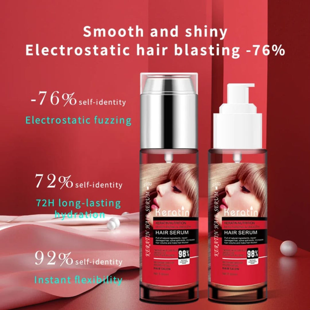 Keratin Hair Serum Strengthening Repair Hair Treatment with Amino Acid Nourishing Fluffy Hair Growth Oil Serum