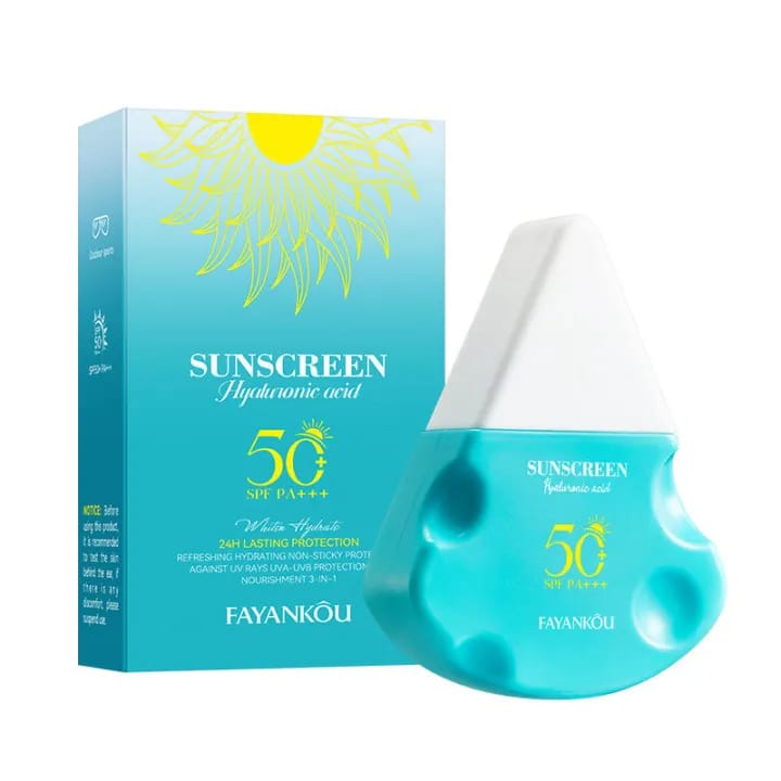 Fayankou Sunscreen SPF 50+++ with Hyaluronic Acid  24H Hydration UV Protection Non Greasy Lightweight Moisturizing  Isolation Body Sun Screen Cream 30g
