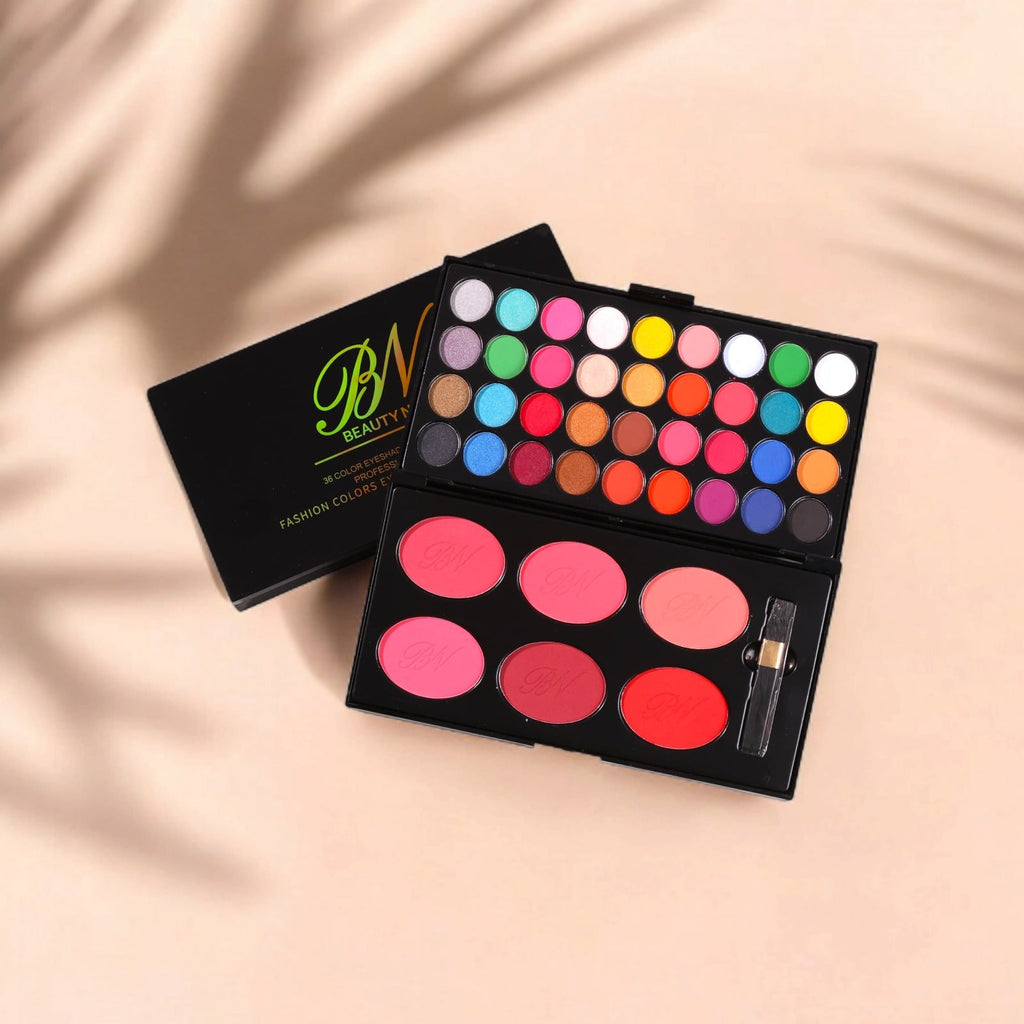 BN Beauty Nakeed 36 Eyeshades 6 Blush On Palette