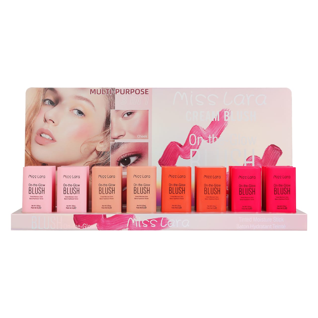 Miss Lara On The Glow Blush Stick Pack of 4