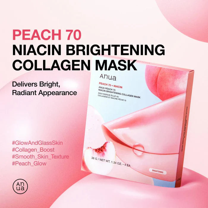 Anua Peach 70+ Niacin Brightening Collagen Mask 38g