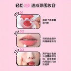 Romantic Rain Heart Shape 2in1 Blusher & Lip Mud 4Pcs Set