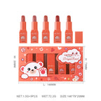 Dragon Ranee Kitty Matte Lipstick Lip Color 5Pcs Set