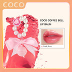CAFE COCO Portable Bell Lip Balm Moisturizing Hydrating Long-Lasting Lip Balm Mirror Surface Replenishment Water-Rich Lip Blam