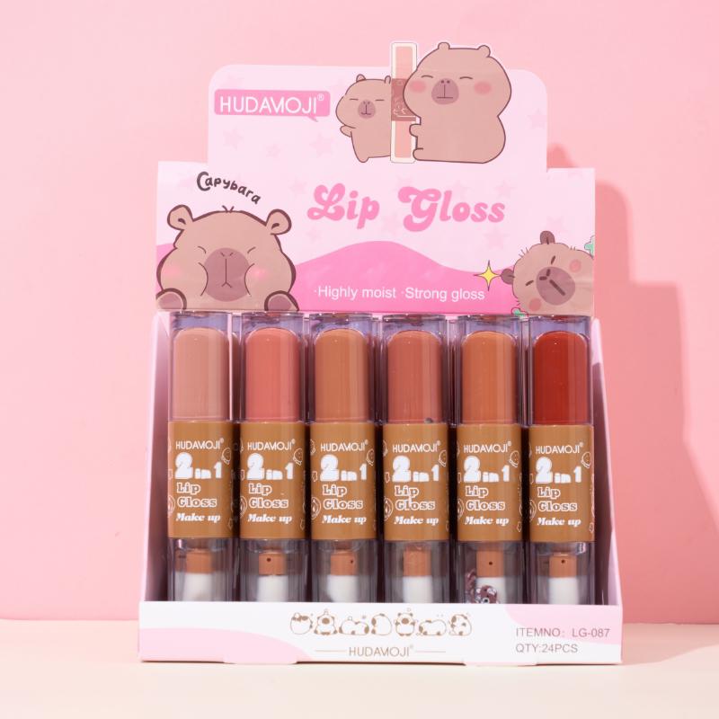 Hudamouji 2in1 Super Pigmented Lipgloss Pack of 6