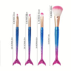 4Pcs Fishtail Shape Brush Set