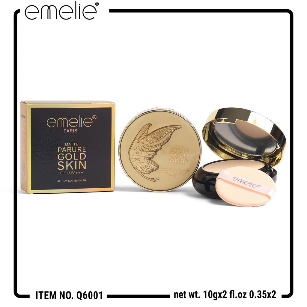 Emelie Matte Parure Gold Skin Compact Powder  SPF 15 PA+++