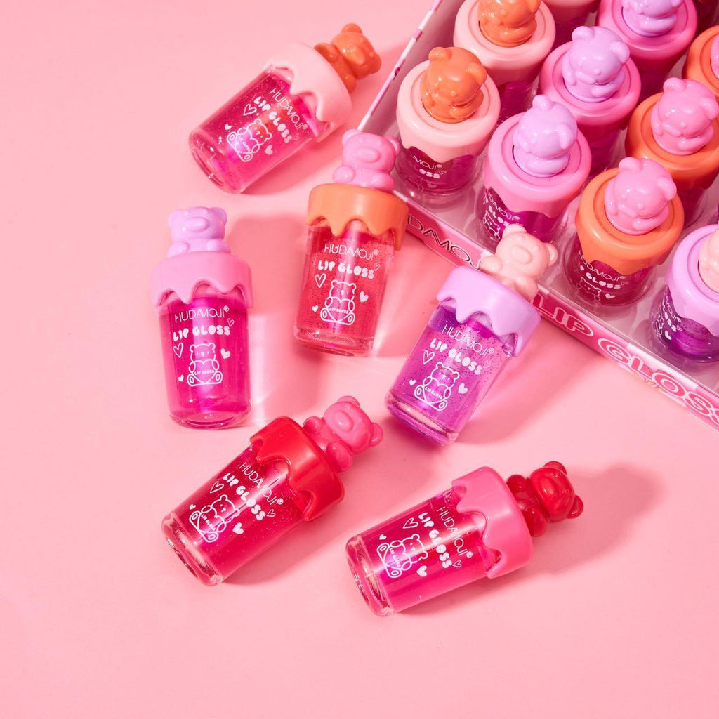 Hudamoji Happy Sweet Cute Lip Gloss 6Pcs Set
