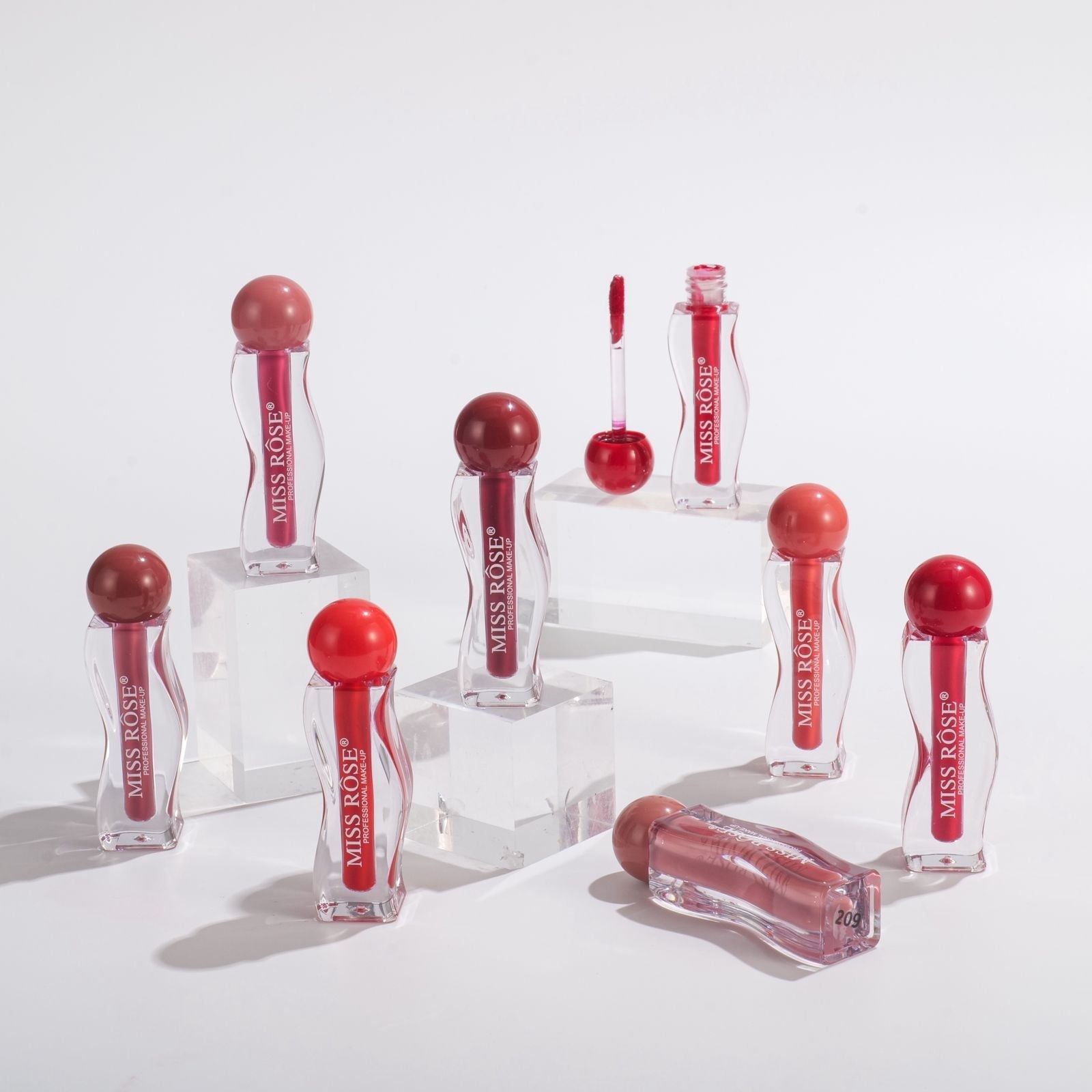 Miss Rose Seaweed Matte Lip Gloss 12Pcs Set