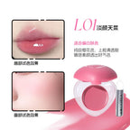 Romantic Rain Heart Shape 2in1 Blusher & Lip Mud 4Pcs Set