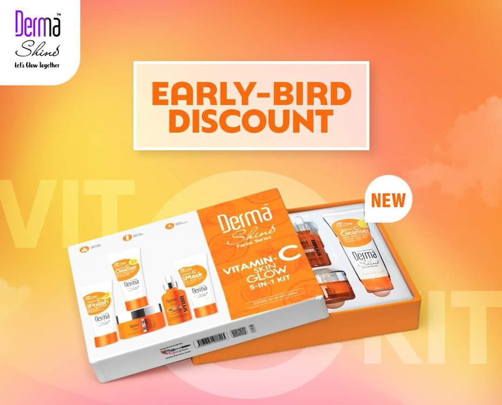 DERMA SHINE VITAMIN-C SKIN GLOW KIT 5-IN-1 KIT