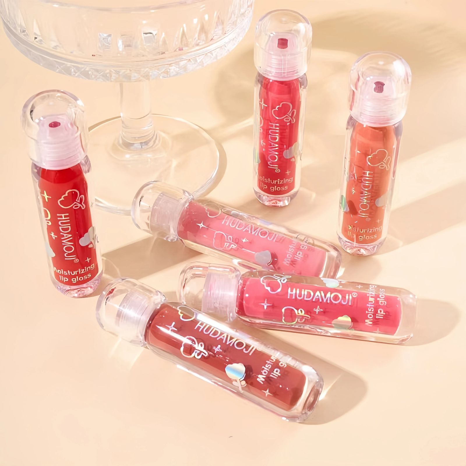 Hudamoji 6pcs Moisturising Lip Gloss Set