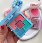 Mocallure 2in1 Mini Eyeshadow & Blush Palette 4Pcs Set